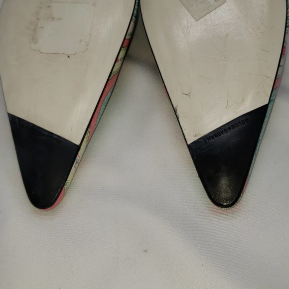 DOLCE & GABBANA PAISLEY PRINT SLINGBACK PUMPS - Picture 11 of 16